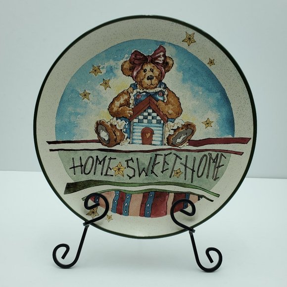 Boyds Bears Home Sweet Home Plates Bearware Pottery Boyds Collection Teddy Bears - Picture 2 of 5